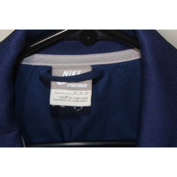 Nike Men's Full Zip Jacket Mesh Lining Navy Blue Size M - Athletic Windbreaker - Picture 3 of 5